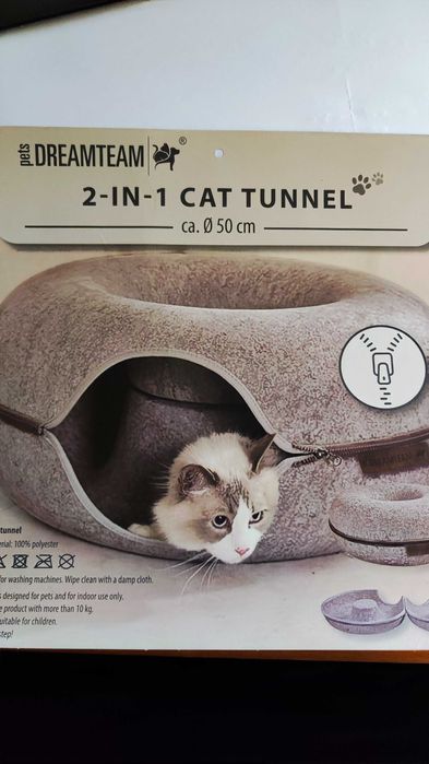 Cama/Túnel 2 em 1 para Gato