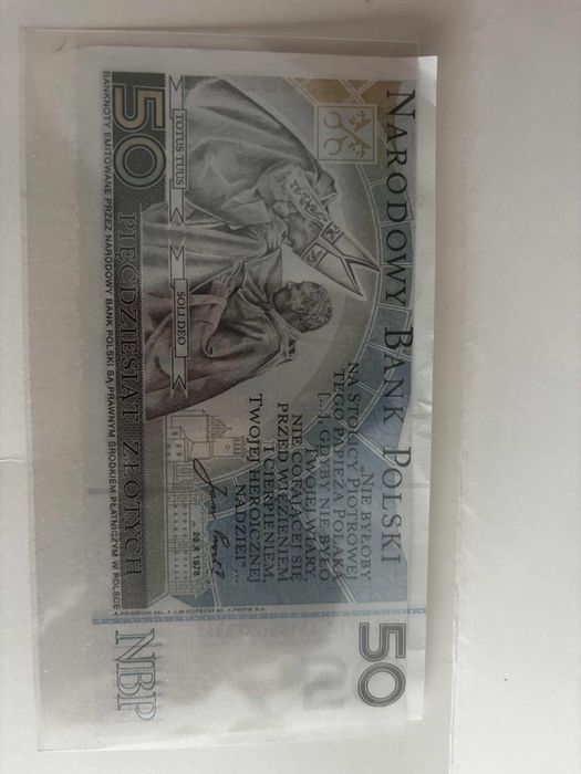 Limitowany banknot 50zł Jan Paweł II