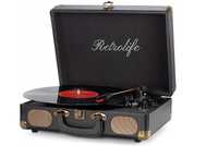 Gramofon Retrolife R609 czarny