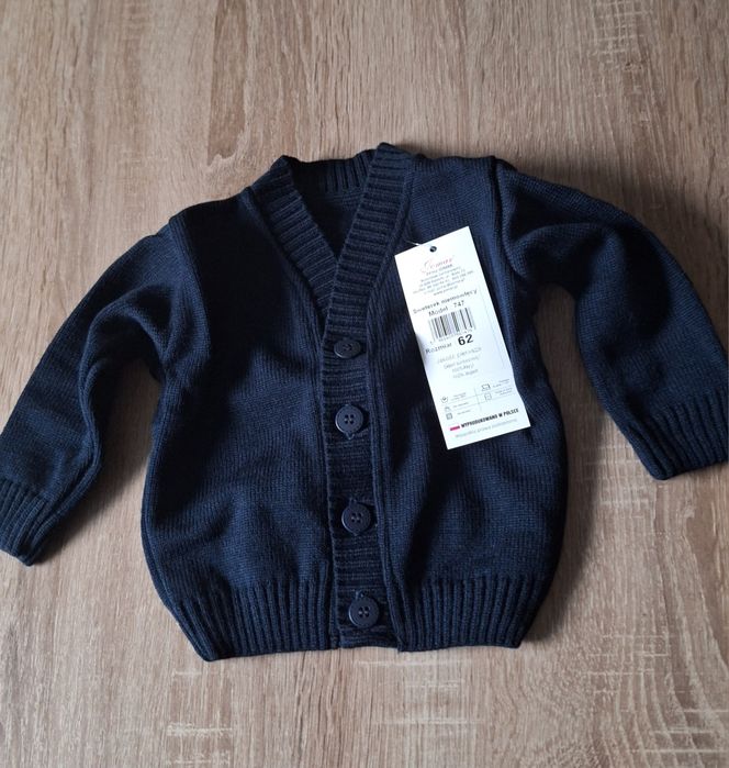 Sweter granatowy 62/68 Jomar