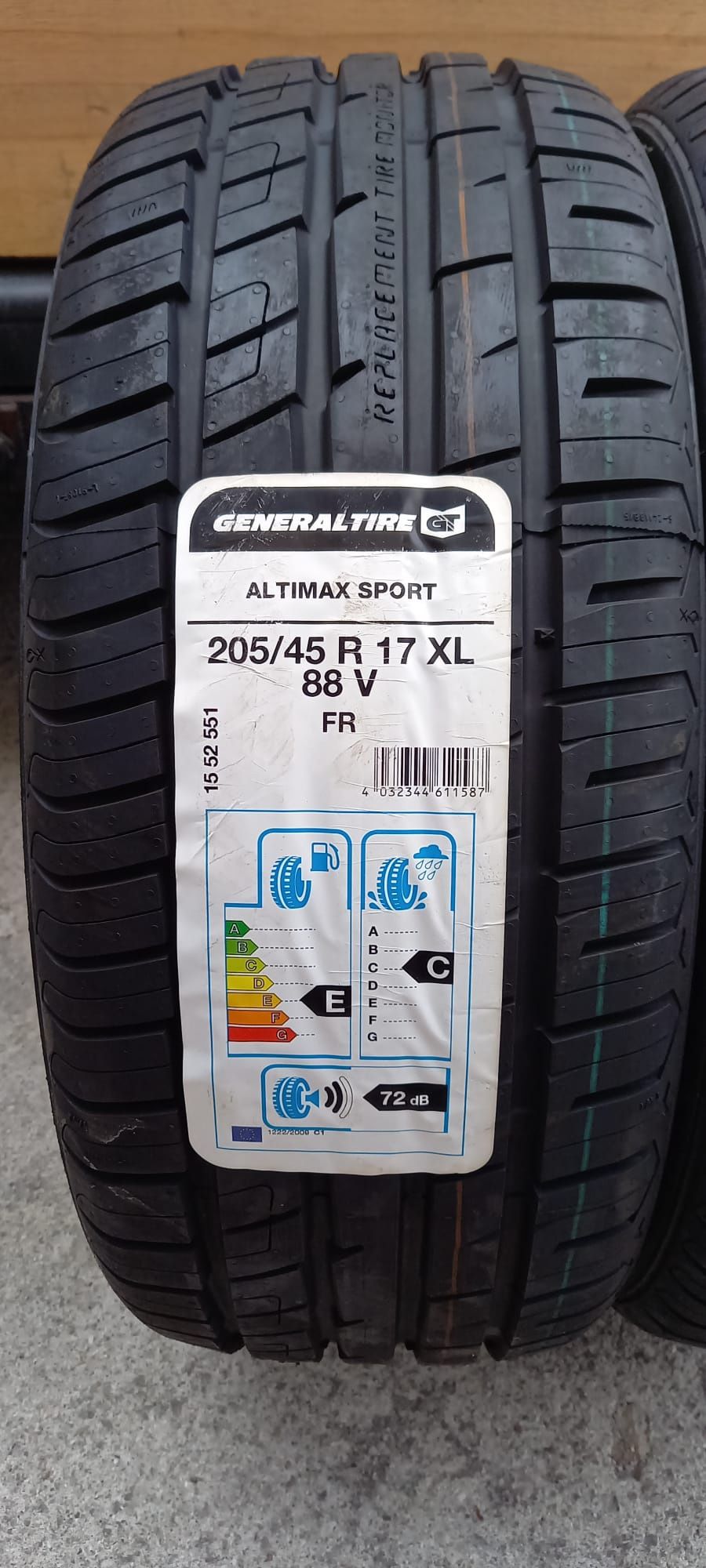 2x 205/45/17 General Altimax sport Opony letnie