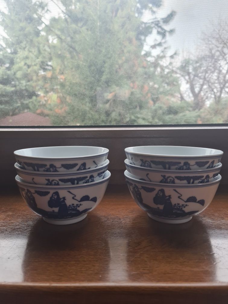 Chińskie porcelanowe miseczki (6 sztuk)
