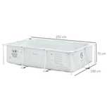 Basen ramowy Outsunny® z pompą  290x190x75cm Zawór  PCV Stalowy szar
