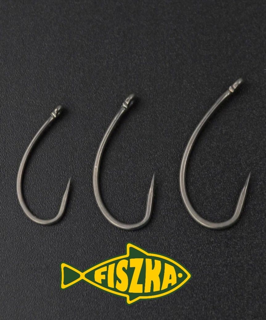 Haczyki karpiowe bezzadziorowe 10szt #2 #4 #6 Curve Shank Fiszka