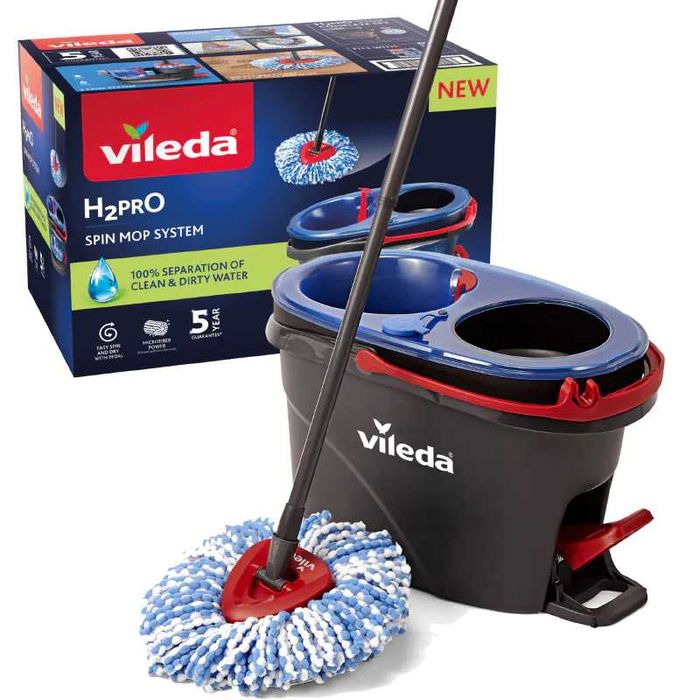 Новинка! Набір для прибирання Vileda H2prO Spin Mop відро з 2 камерами