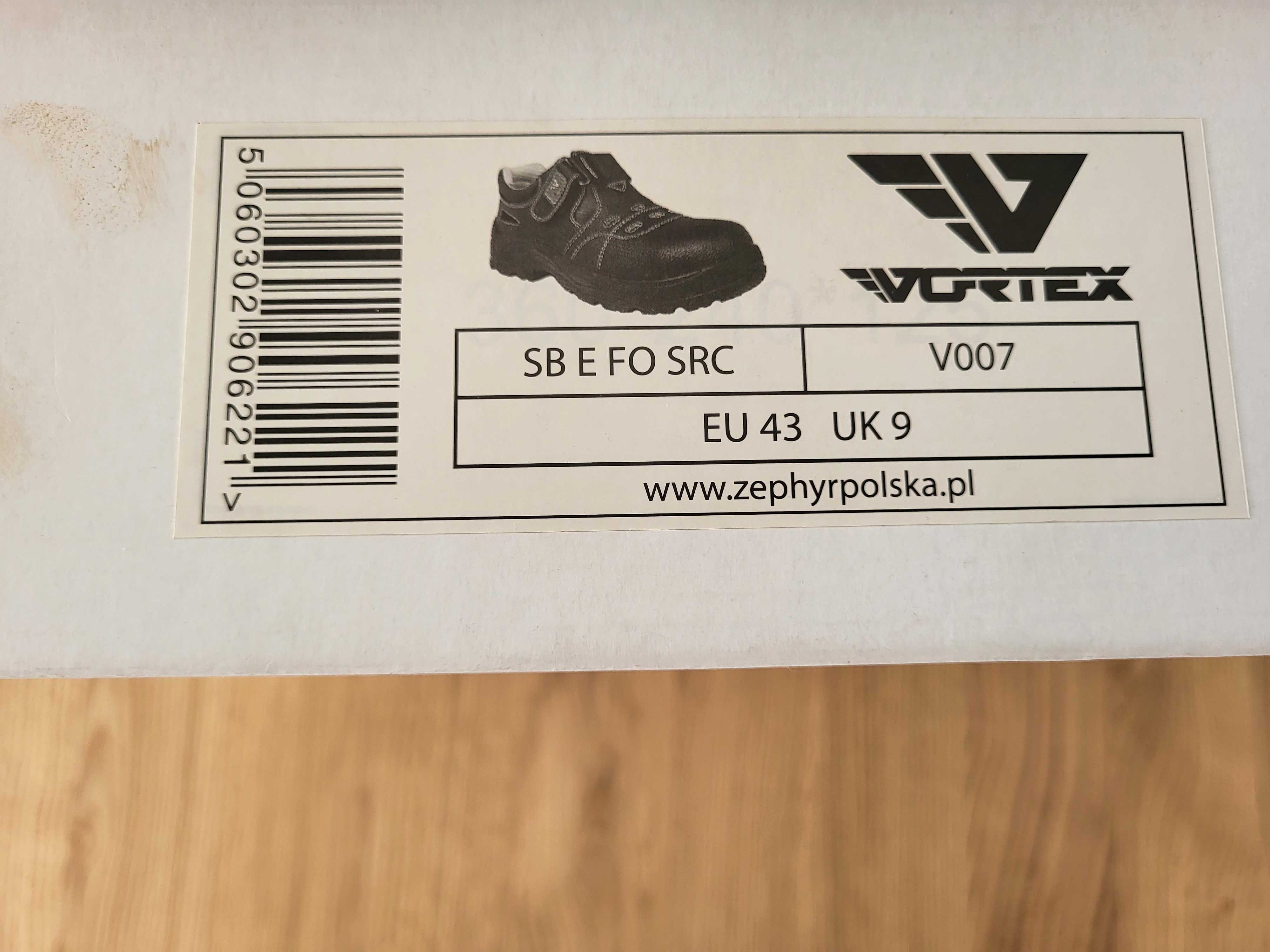 Buty robocze Sandały  firmy VORTEX SB E FO SRC V007 rozmiar 43 nowe