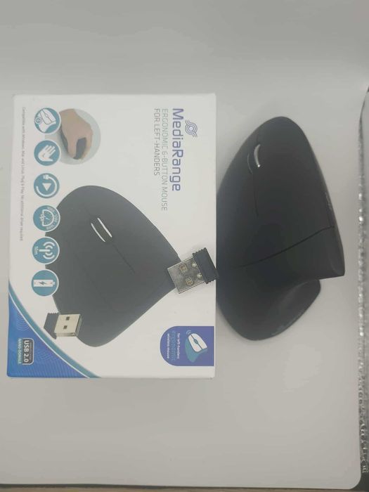 MediaRange vertical mouse L- hand – 2.4 GHz, 6 przyc., idealna