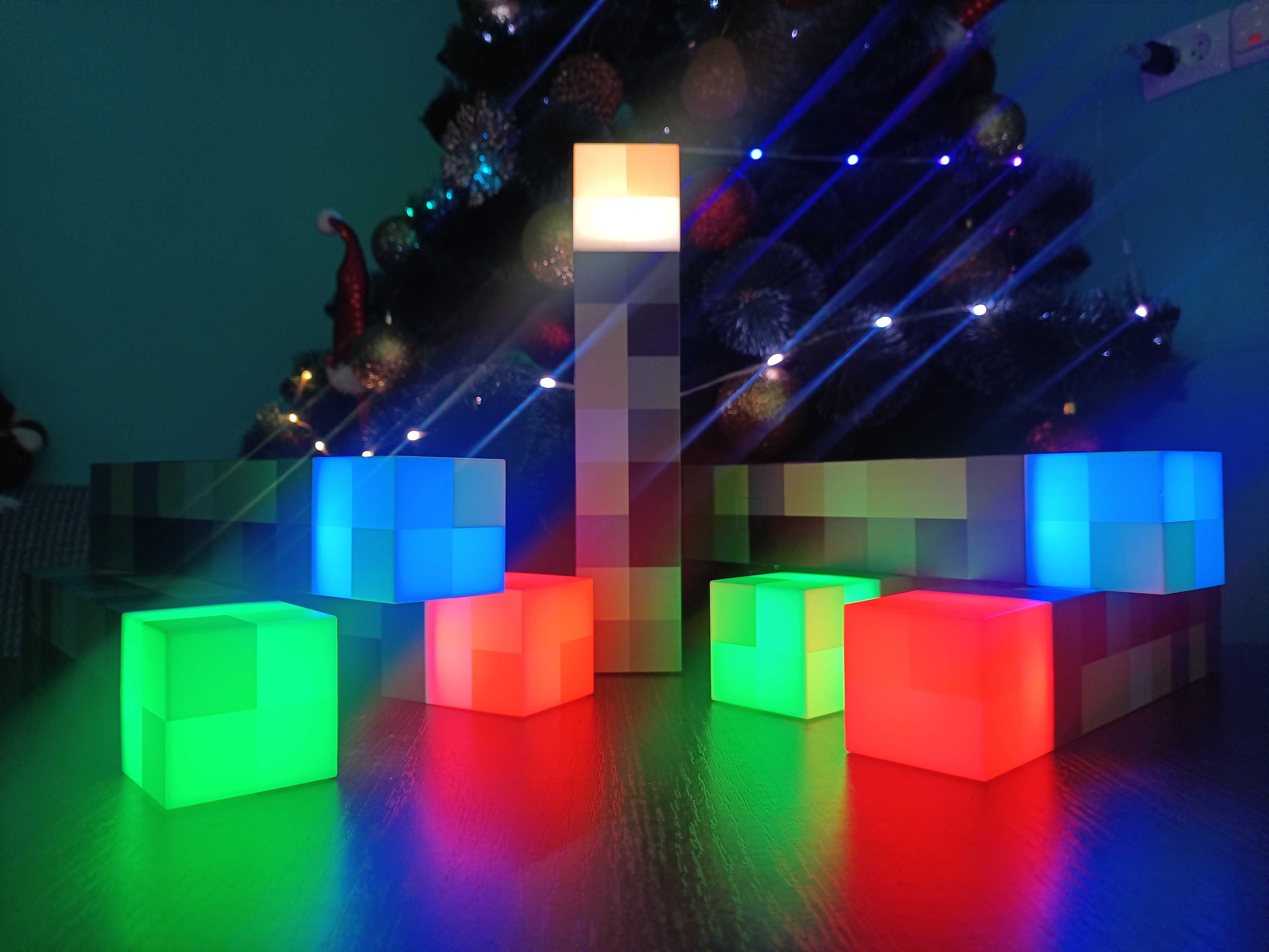 Светильник, лампа, факел в стиле Minecraft