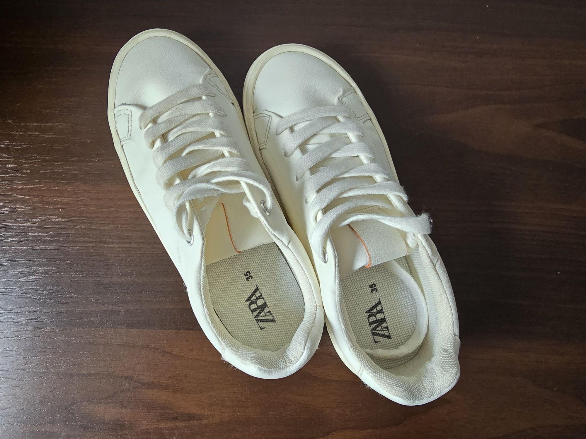 Białe sneakersy trampki Zara 35