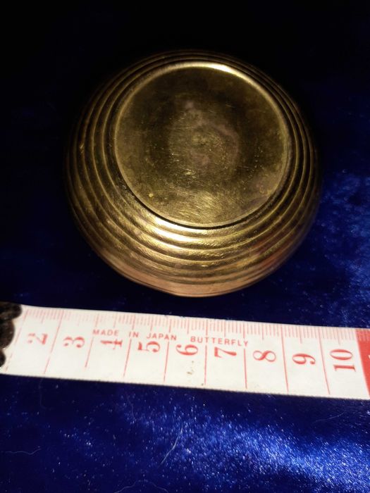 Cinzeiro de Viagem em BRONZE ANTIGO RARO