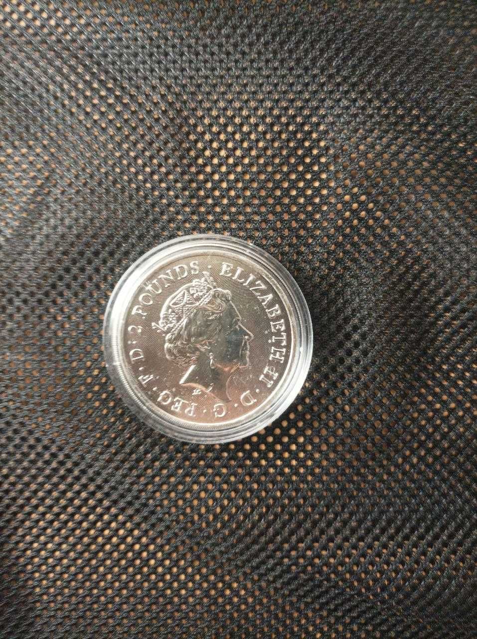 Серебряная монета 1oz Мифы И Легенды: Маленький Джон 2 фунта 2022