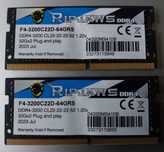 RAM DDR4-3200, SODIMM, 64 GB (Kit 2x32) - G.Skill Ripjaws