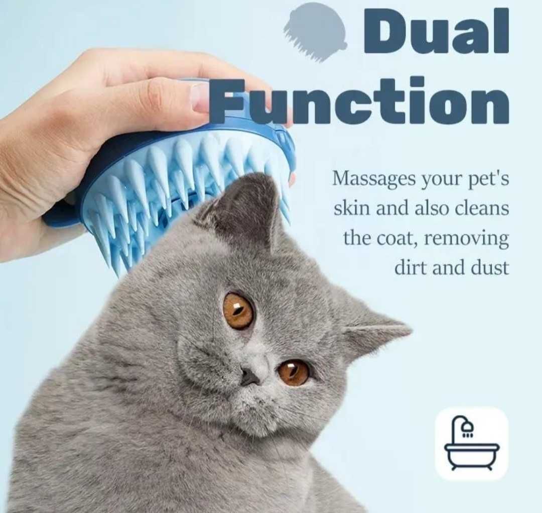 Щетка массажёр для ванны для собак и кошек