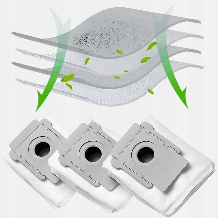 8x Worki Worek Do Irobot Roomba Stacji Clean I3+ I4+ I5+ J5+ I7+ J7+