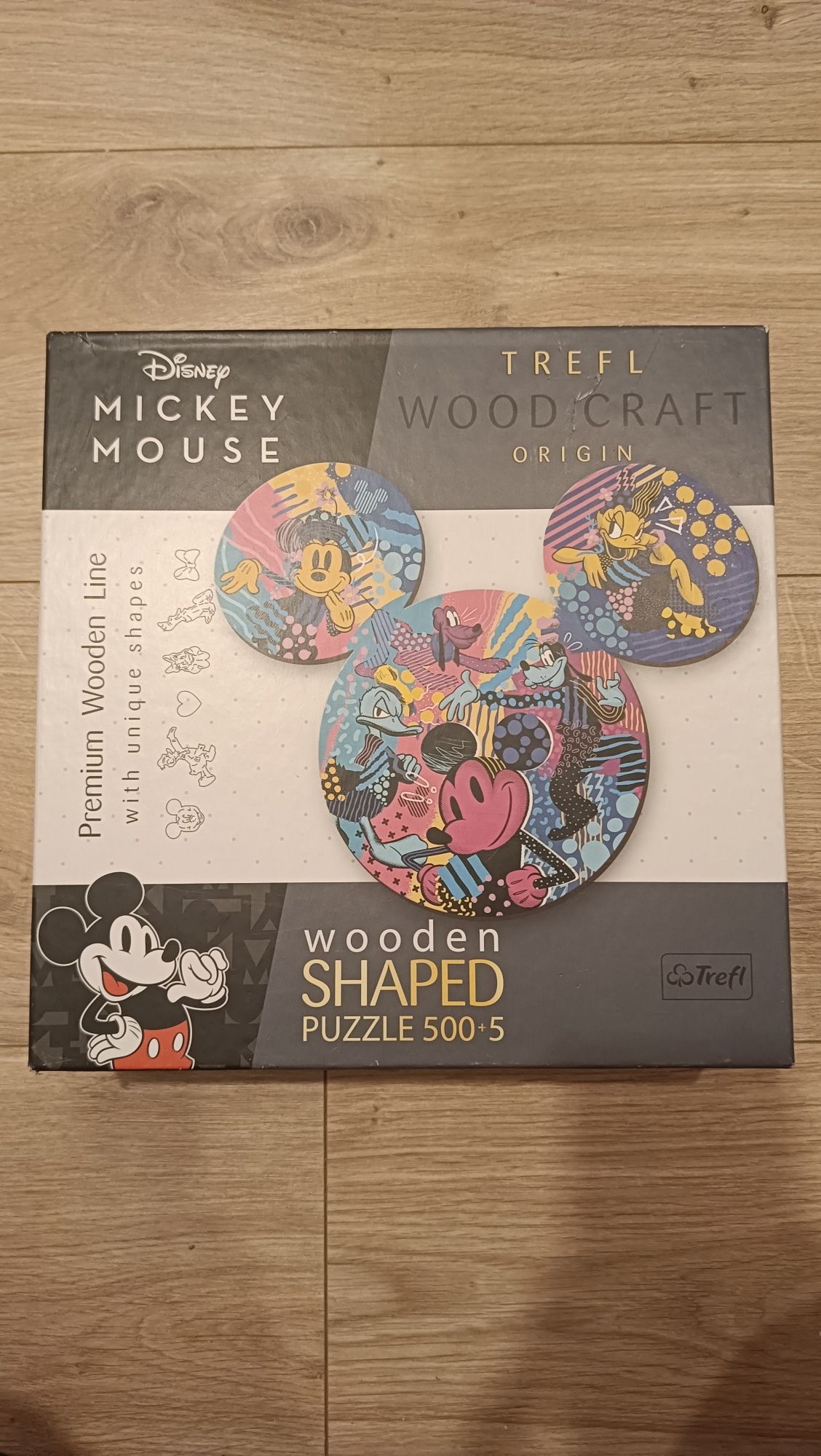 Puzzle drewniane, Wood Craft, Kultowa Myszka Mickey, 505 el.