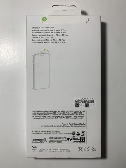 Чохол Apple iPhone 14 Plus/ 15 Plus Clear Case MagSafe!Новий!Оригінал!