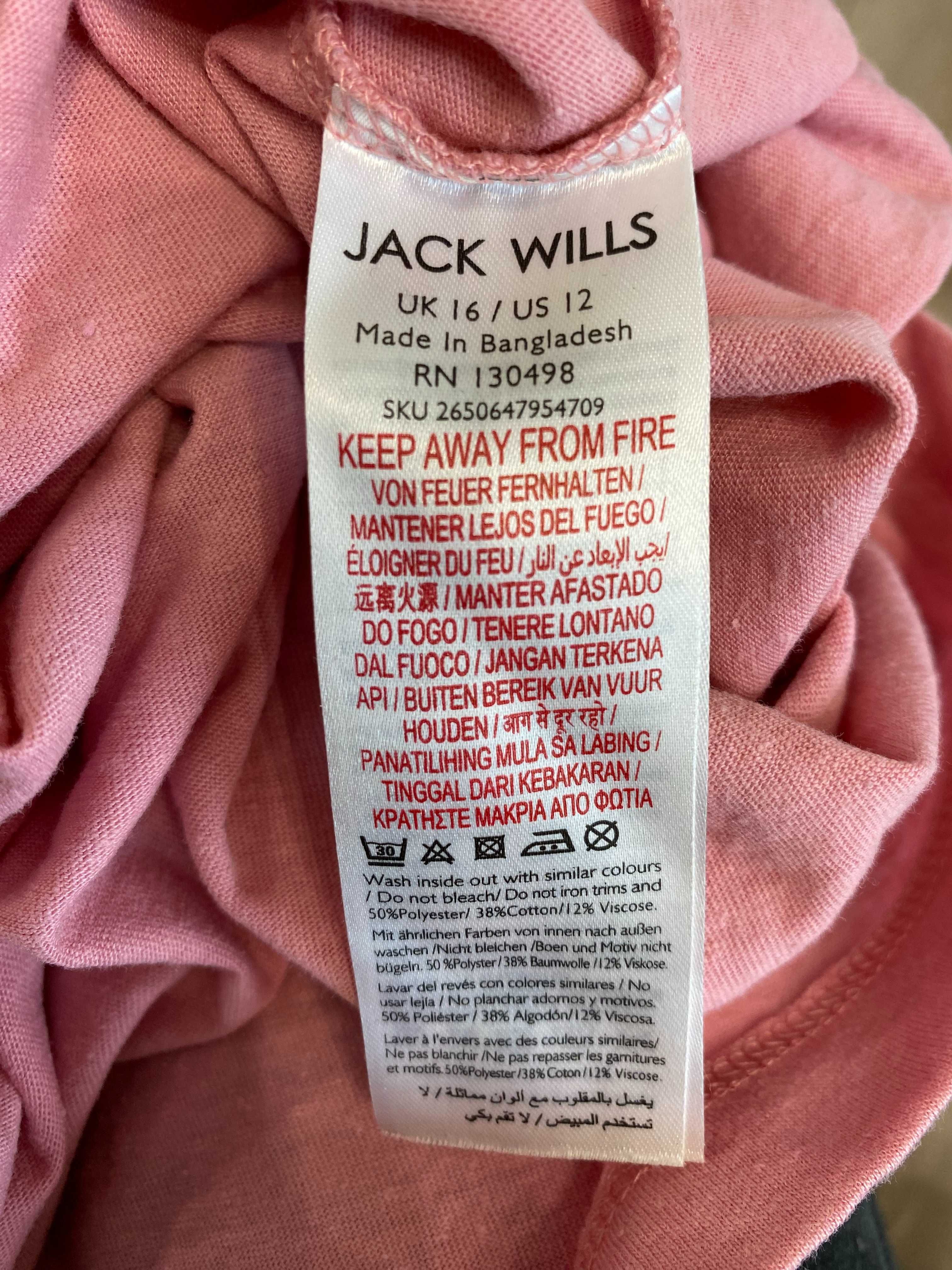 Jack Wills, koszulka bawełniana, stan bardzo dobry, rozmiar 16