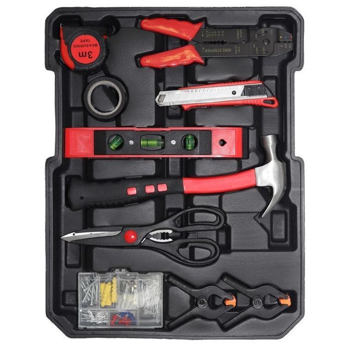 Nowe narzędzia 189 różnych elementów w walizce na kółkach Bauerkraft