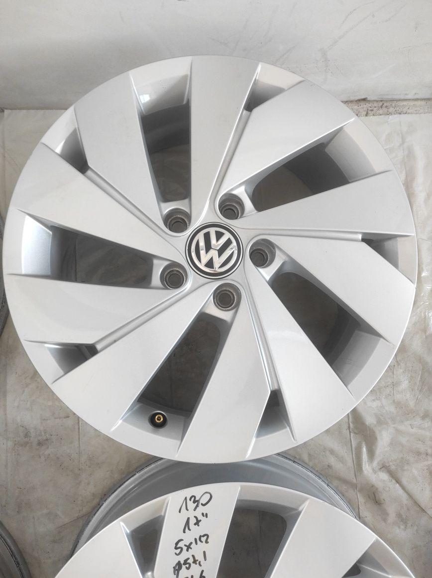 130 Felgi aluminiowe ORYGINAŁ VW Volkswagen R 17 5x112 otwór 57,1