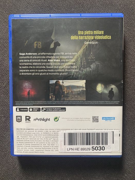 Alan Wake 2 Deluxe Edition PS5
