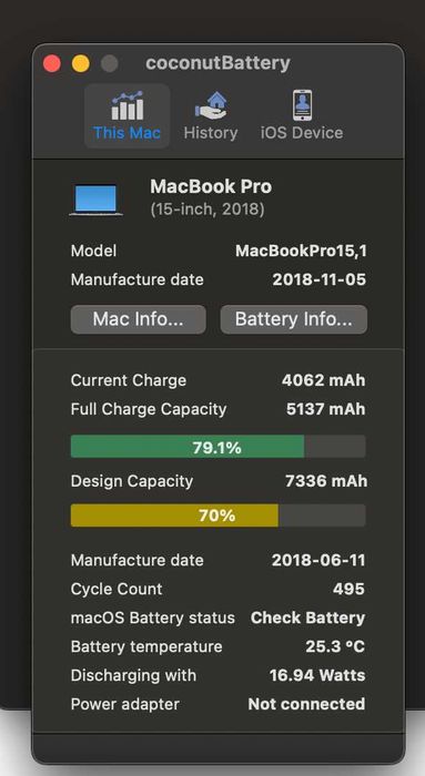 macbook pro 2019 15"4 16/256  (a1990)