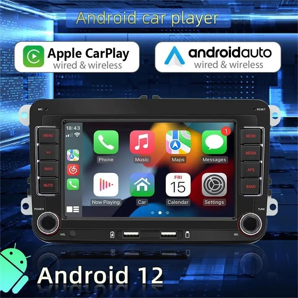 Radio 2DIN VW 7" 2GB/64GBAndroid Auto