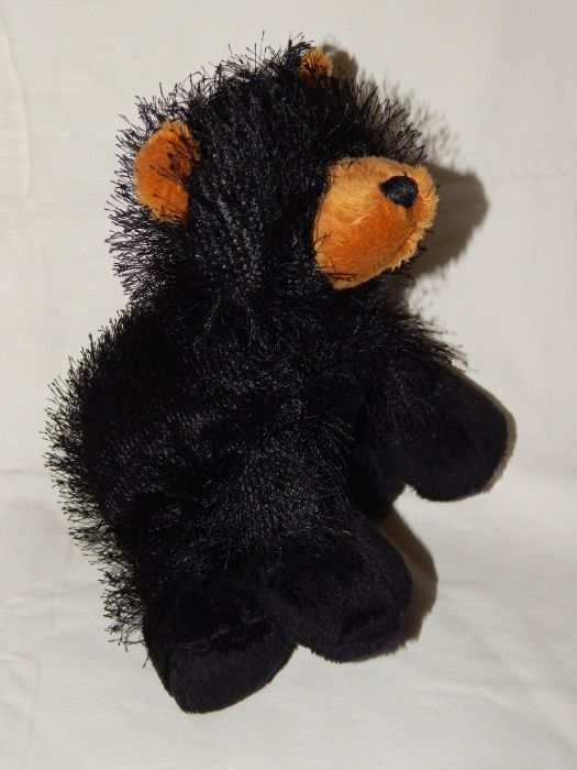 Мягкая игрушка лохматый черный медвежонок ТМ Ganz.