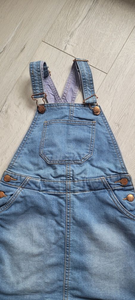 Spodniczka ogrodniczka r 134 jeans