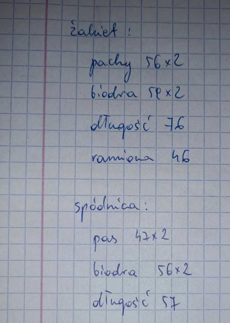 Komplet damski spódnica z żakietem