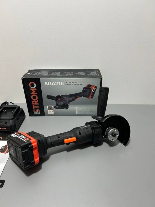 Безщіткова акумуляторна болгарка Stromo AGA216 (із 1 АКБ 20В 4Ah і ЗУ)