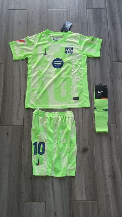 Nike Strój FC Barcelona Lamine Yamal Komplet Koszulka Spodenki i Getry