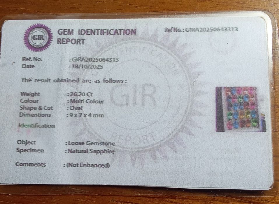 Anel em Prata 925 com Safira Certificada