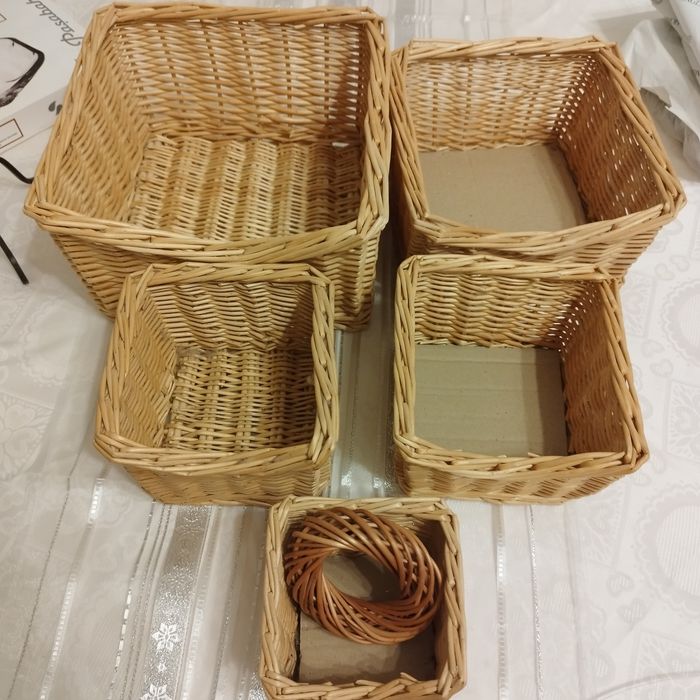 Wiklinowe kosze 5szt