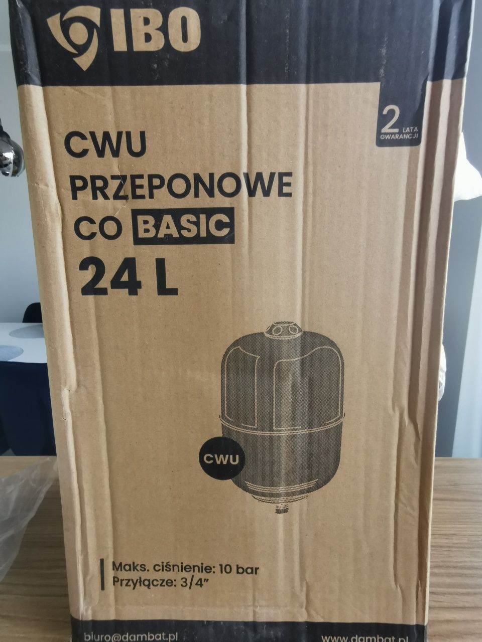 Naczynie przeponowe Wzbiorcze do C.W.U. 24L BASIC IBO