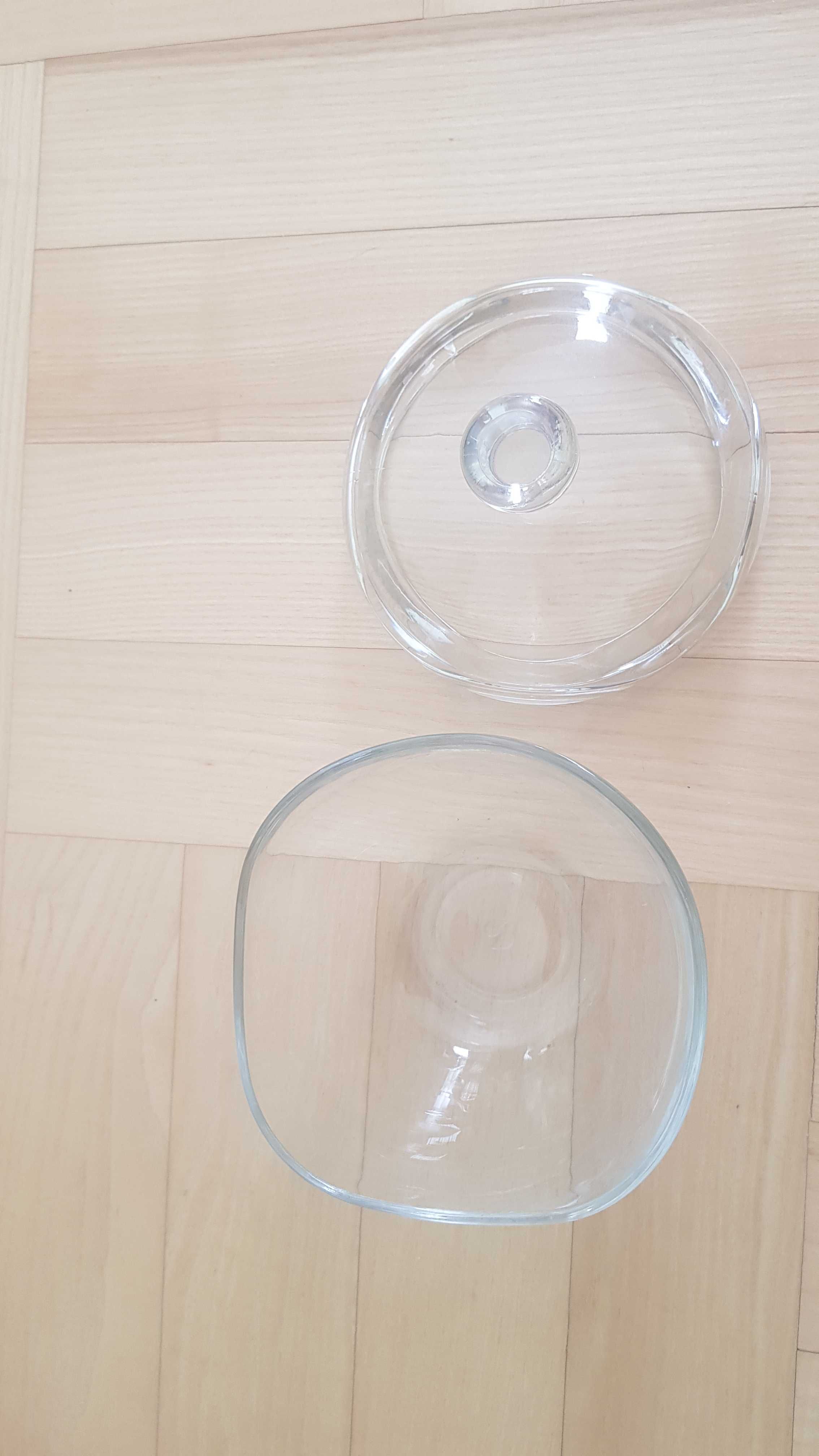 Cukiernica miseczka szklana z pokrywką