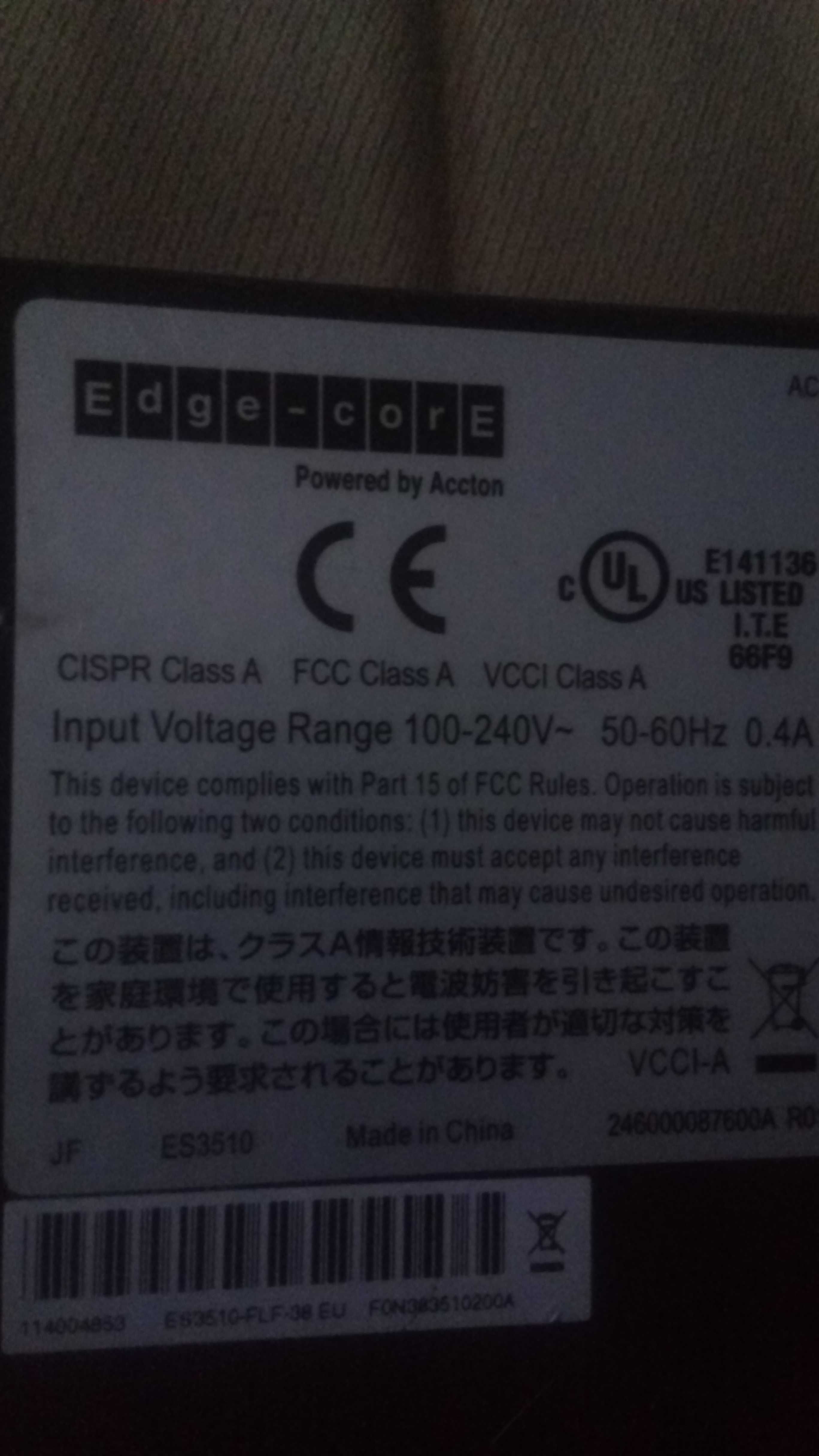 Свитч edge-core es3510