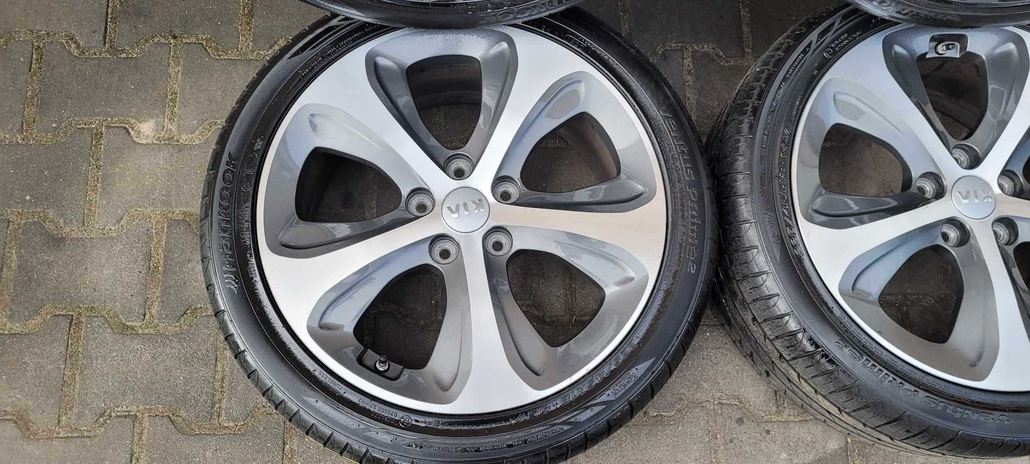 Alufelgi KIA 5X114,3 z oponami 225/45 R18 lato czujniki