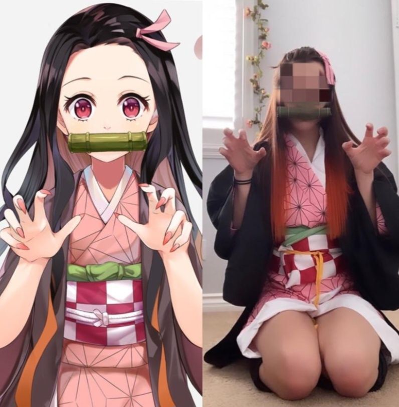Косплей Kamado Nezuko Demon Slayer аниме одежда