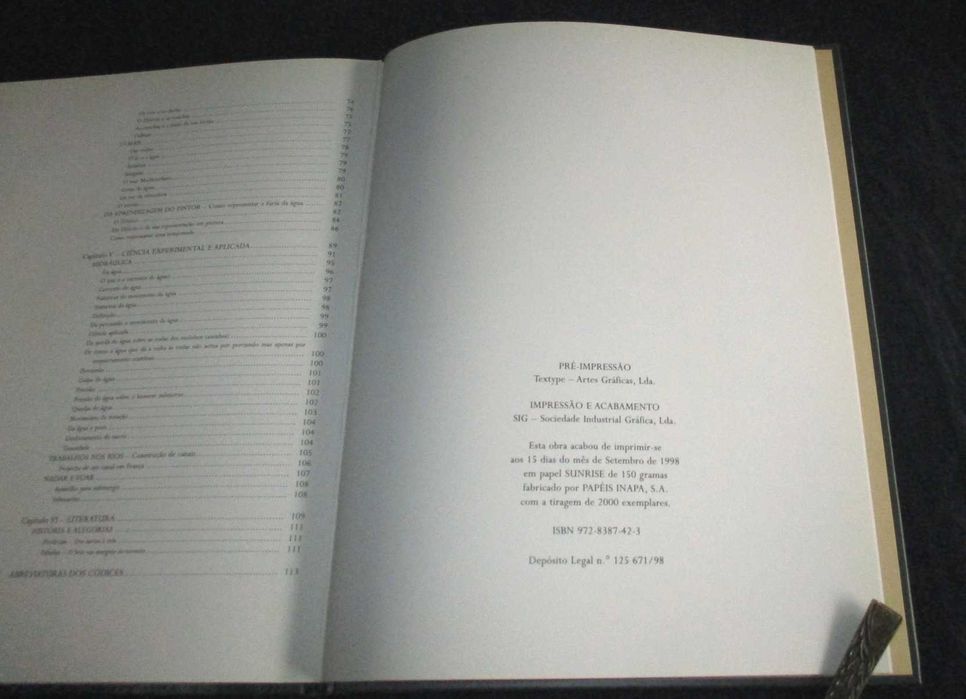 Livro Tratados da Água de Leonardo Da Vinci Numerado