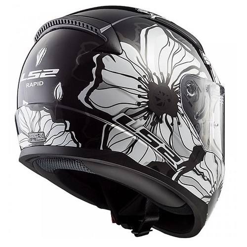 Шолом LS2 FF353 Rapid Poppies Black/White (S)