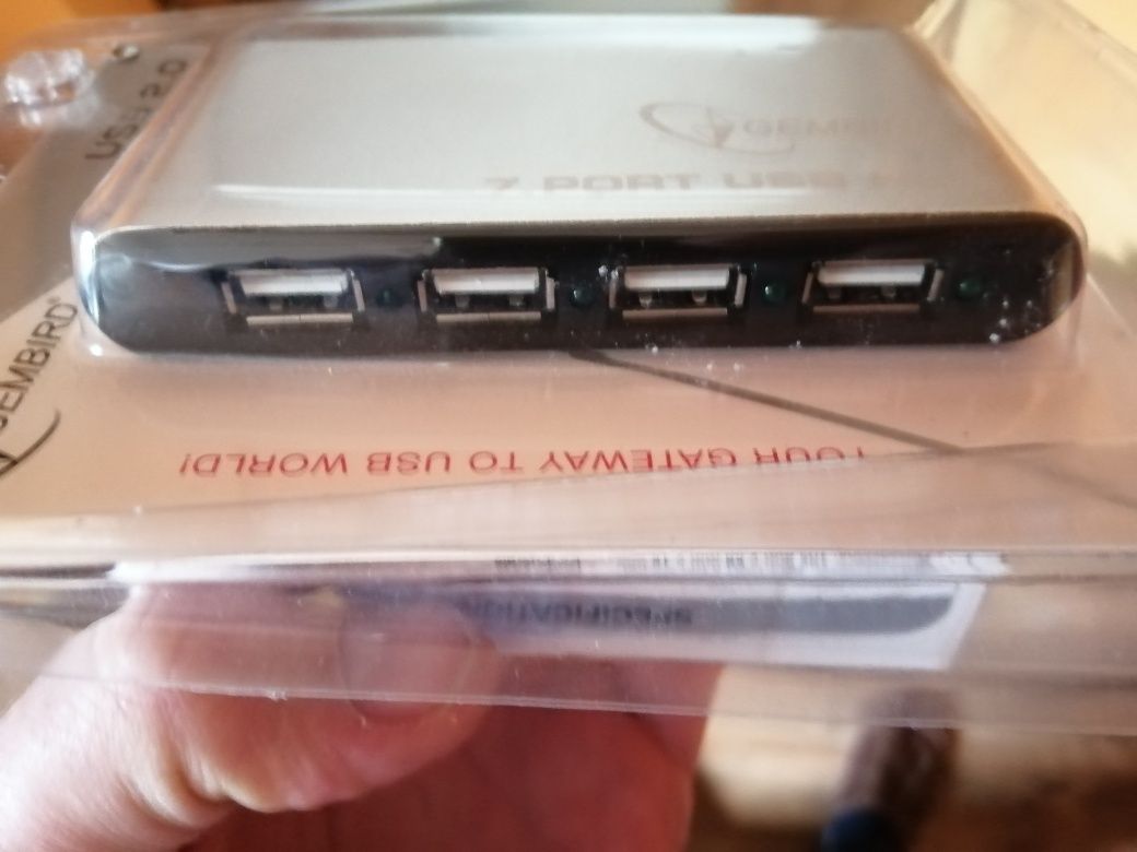 HUB USB Gembird USB 2.0 7 port + zasilacz