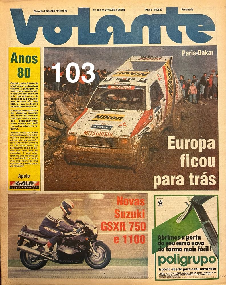 Vendo jornais Volante - ano 1989