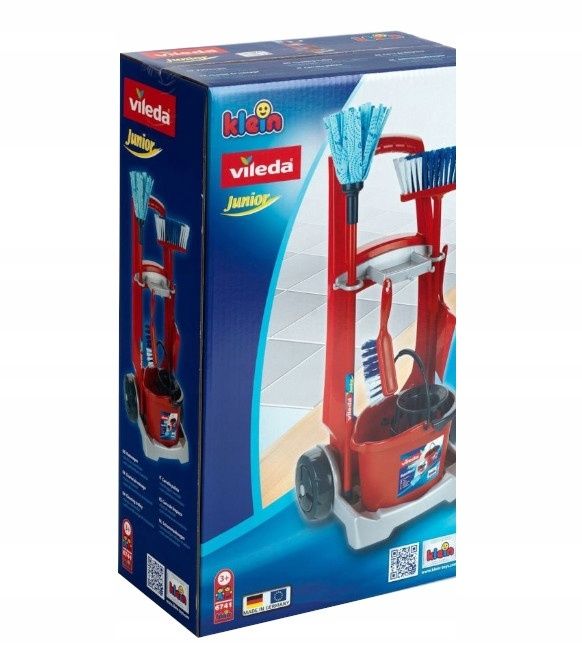 KLEIN® Zestaw wózek do sprzątania VILEDA miotła mop