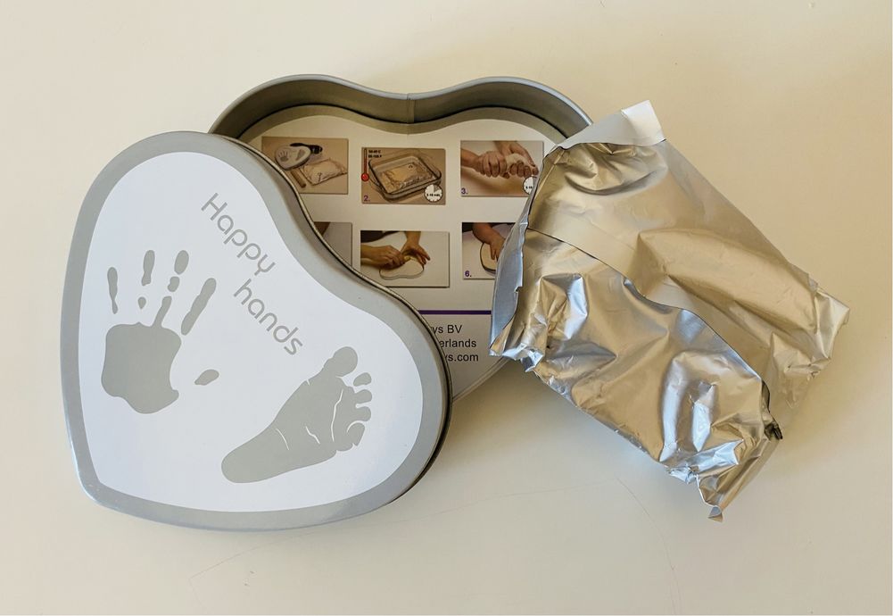 Kit lembrança em gesso para bebés Happy Hands