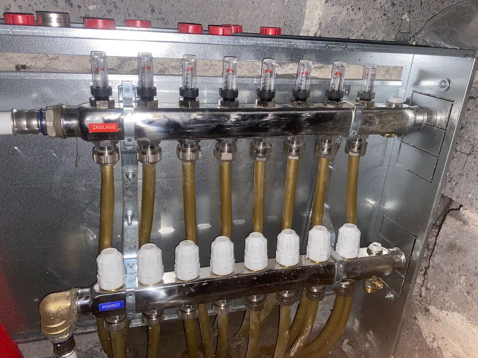 Frezowanie wylewek pod ogrzewanie podłogowe, przeróbki instalacji