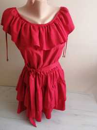 Sukienka hiszpanka czerwona uniwersalna