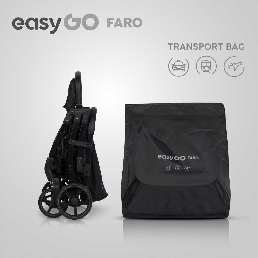EasyGo Faro Ebony Black Wózek Spacerowy Dziecięcy Lekki! Do22kg *NOWE*