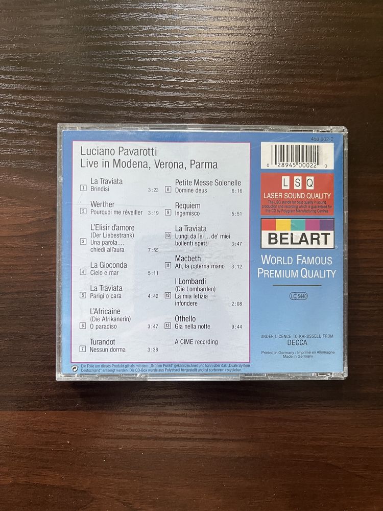 Płyta CD Luciano Pavarotti in Verona
