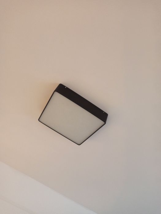 2x Plafon sufitowy minimalistyczny metal szkło mleczne