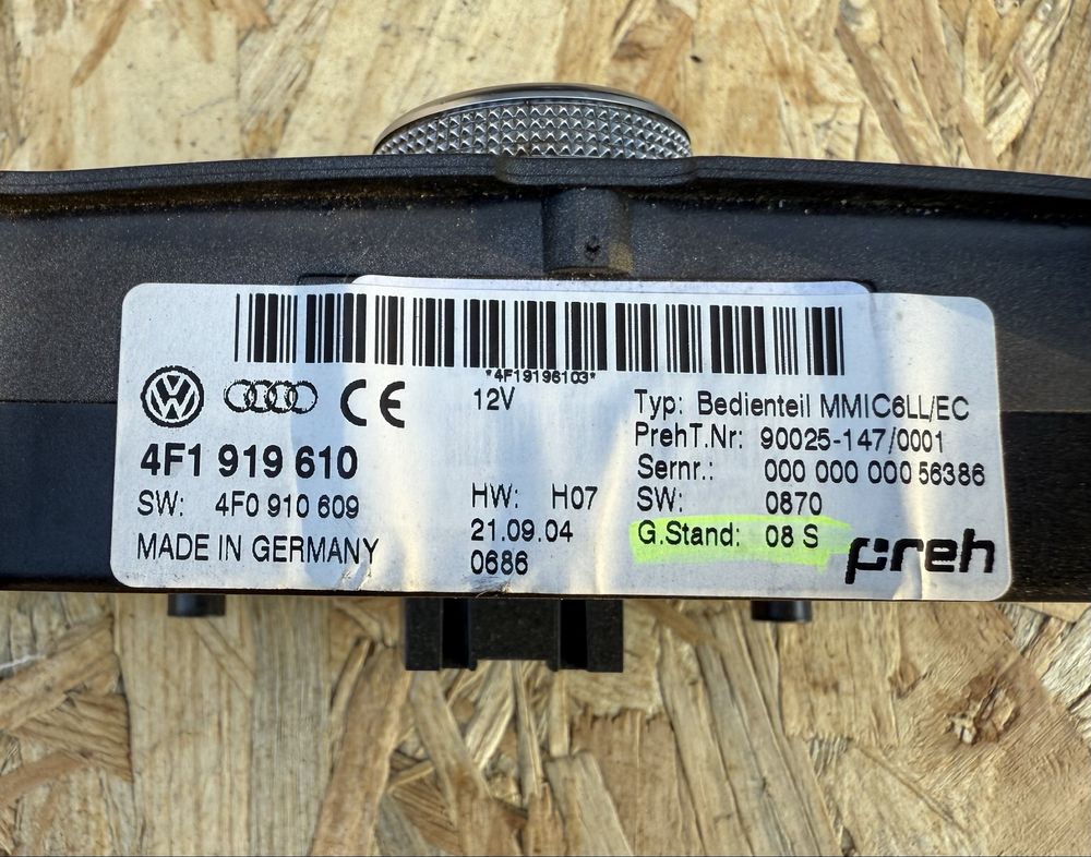 Panel MMI sterowanie radiem AUDI A6 C6 EU